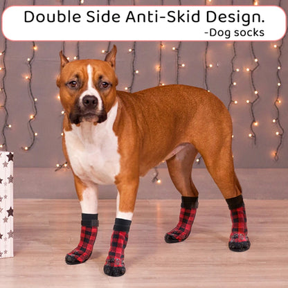 Calcetines antideslizantes para perros 4 piezas