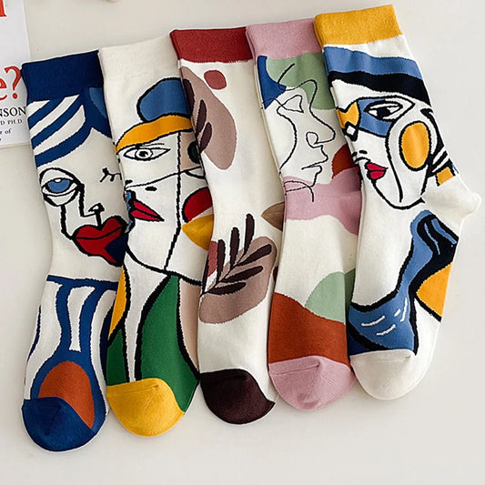 5 Pack Cotton Art Socks