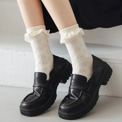 Ruffle Lace Short Socks