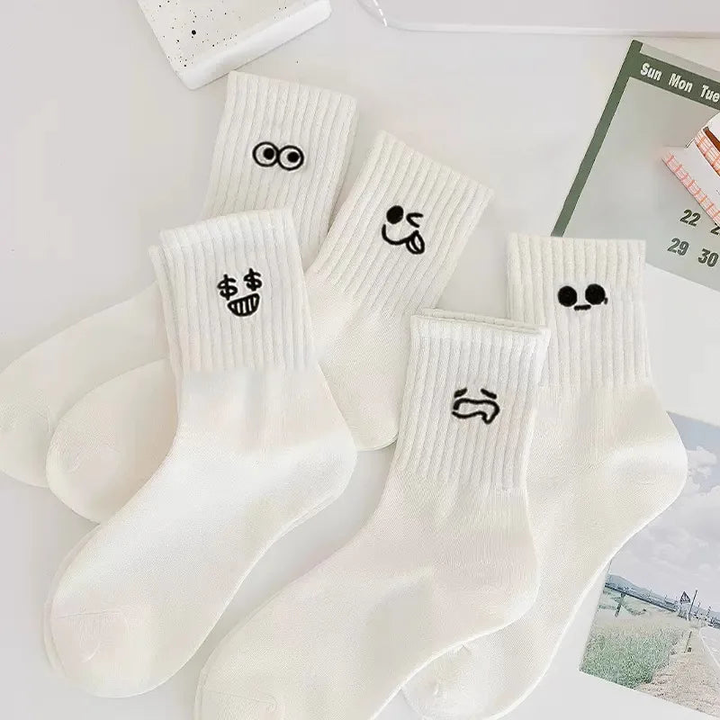 5 Pack Different Faces Socks