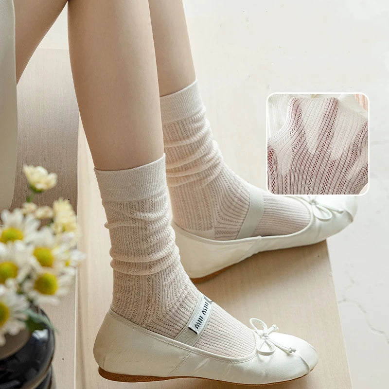 Lace Cotton Long Socks