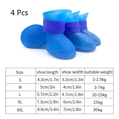 Zapato de lluvia de goma impermeable 4 piezas